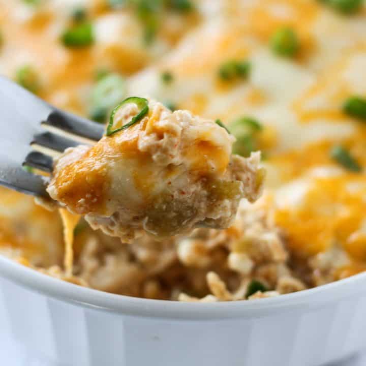 Chili Verde Keto Chicken Casserole