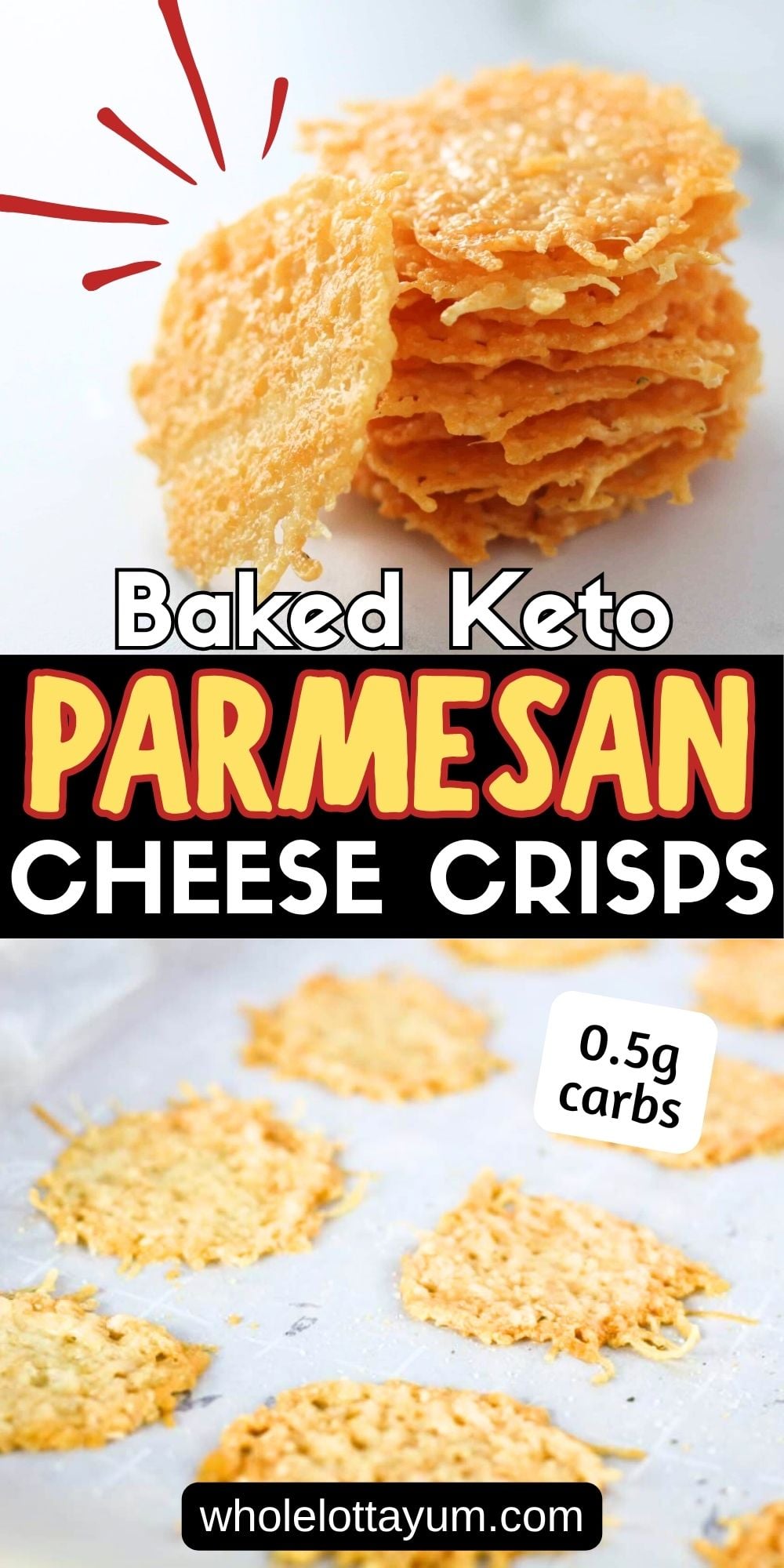 Baked Parmesan Cheese Crisps