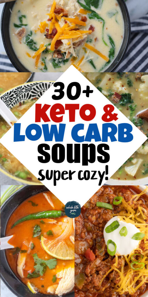 low carb keto soups for pinterest