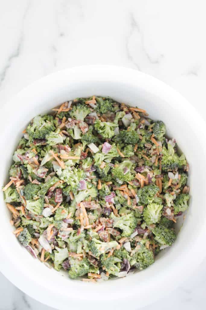 cold broccoli salad with bacon