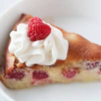 Baked Keto Custard Pie with Raspberries (Low Carb, Gluten Free)