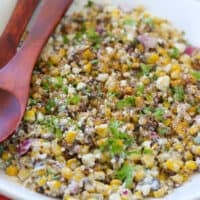 EASY Roasted Corn Esquites Recipe (Mexican Street Corn Salad)