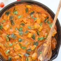 Zucchini Curry with Tomatoes- Vegan, Paleo, Keto