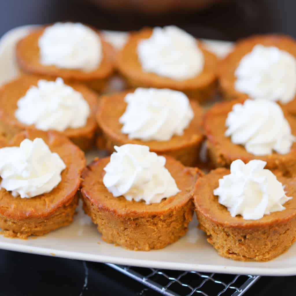 keto pumpkin pie no crust on a serving dish