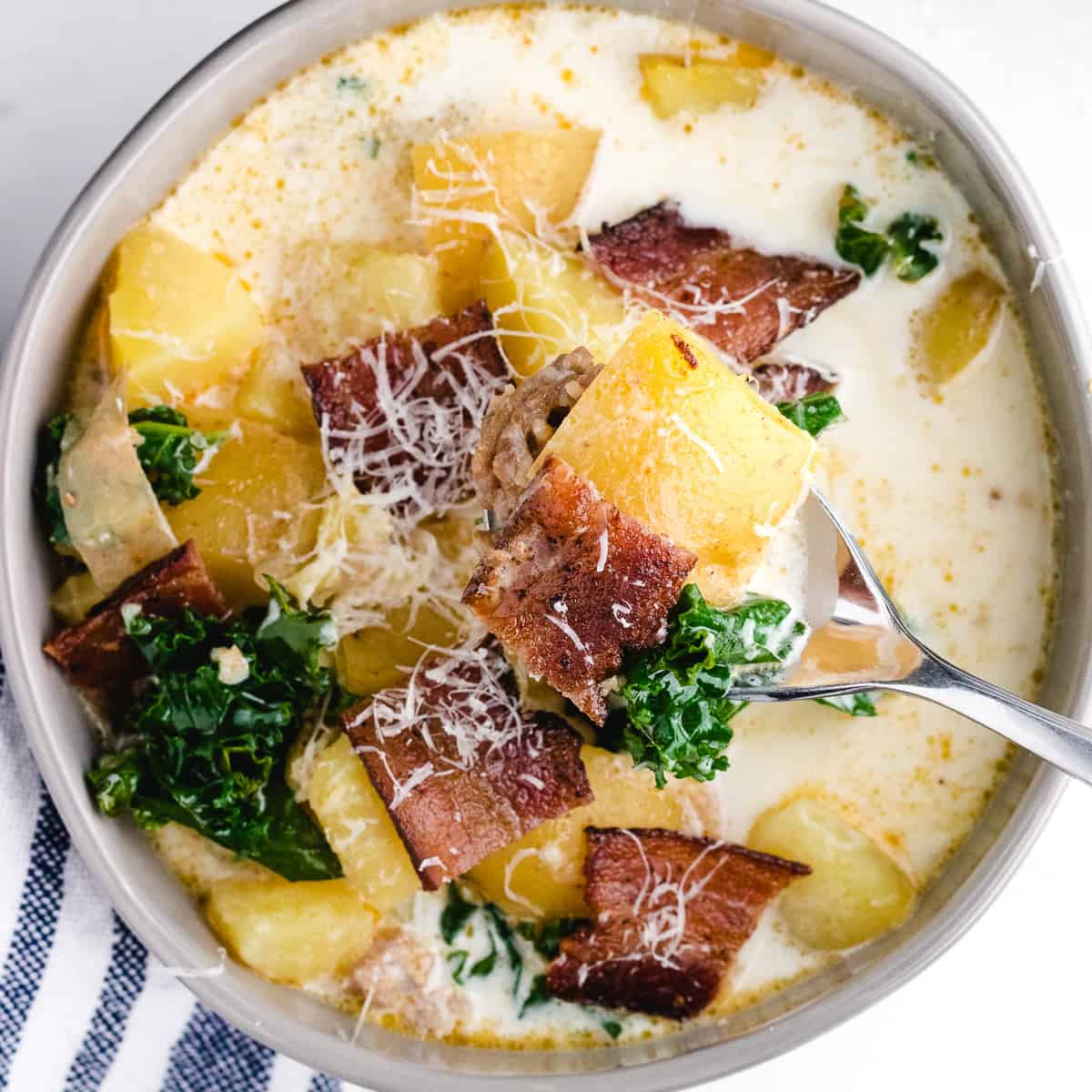 Crock Pot Zuppa Toscana Sausage Potato Soup - Simply Happy Foodie