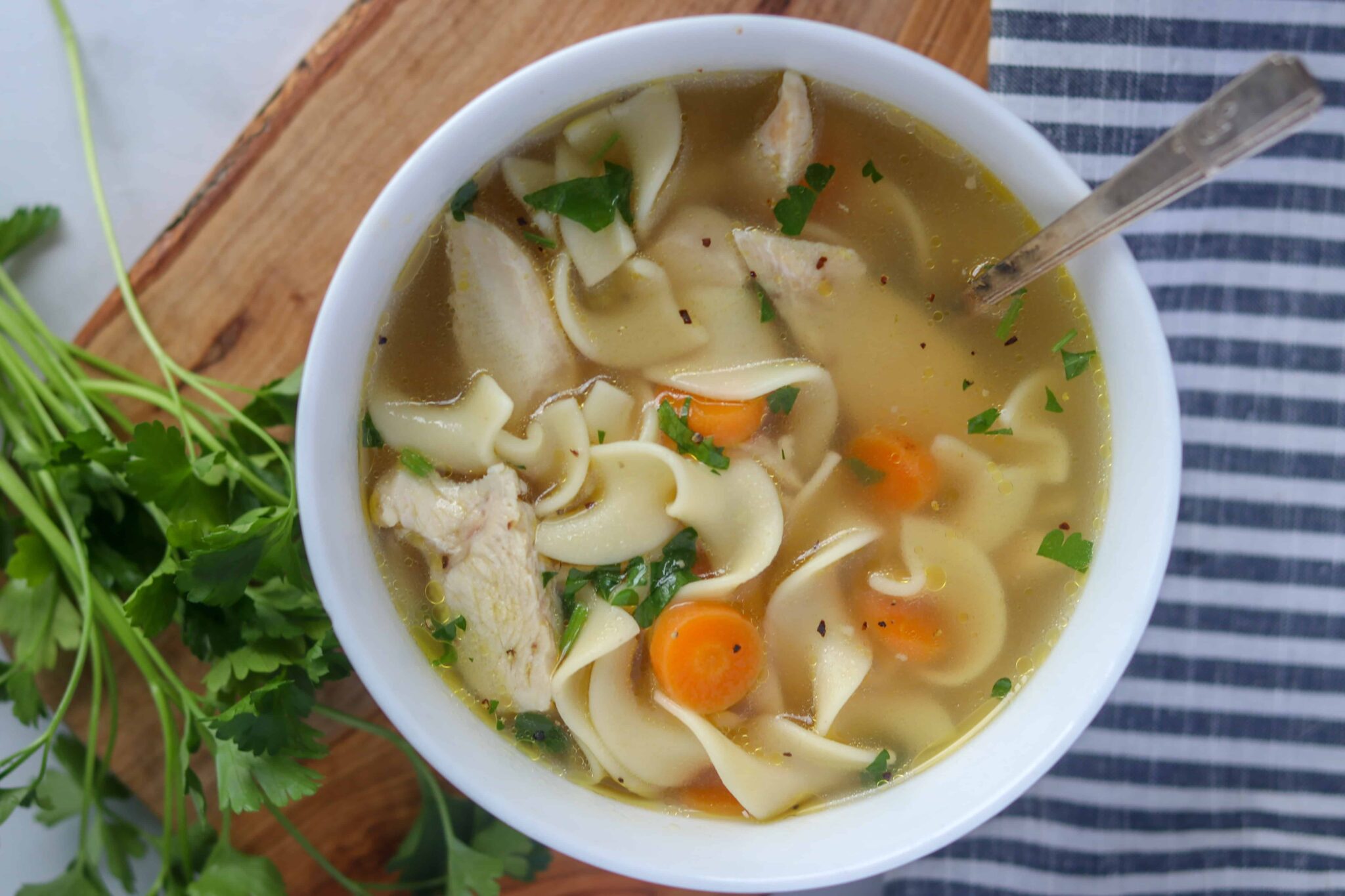 Simple Pressure Cooker Chicken Noodle Soup (Ina Garten Recipe)