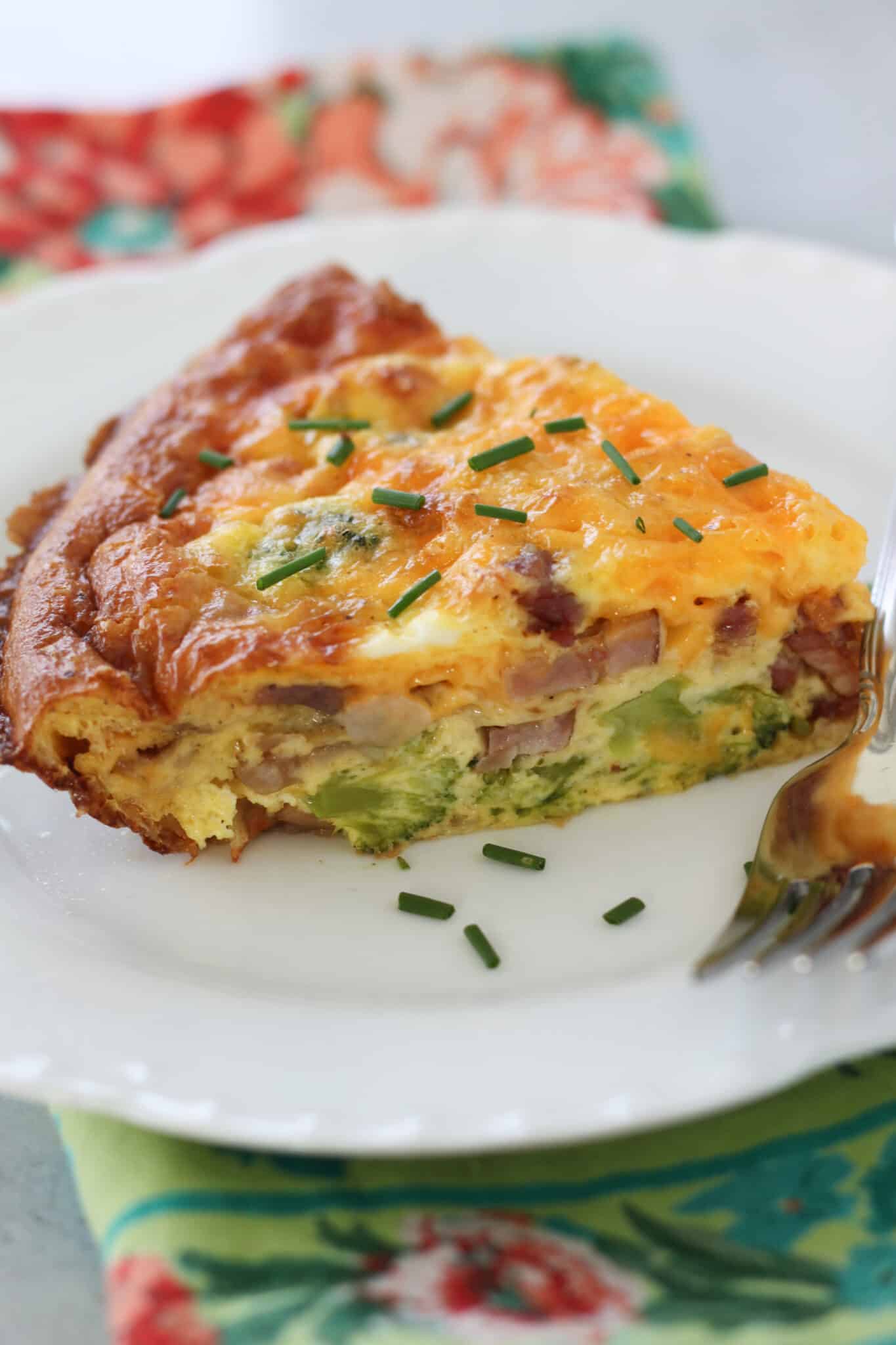 Ham and Broccoli Crustless Quiche (Keto, GlutenFree) Whole Lotta Yum
