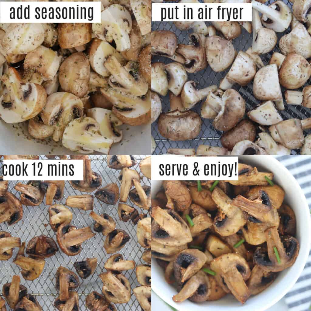 Air Fried Mushrooms with Garlic - Whole Lotta Yum