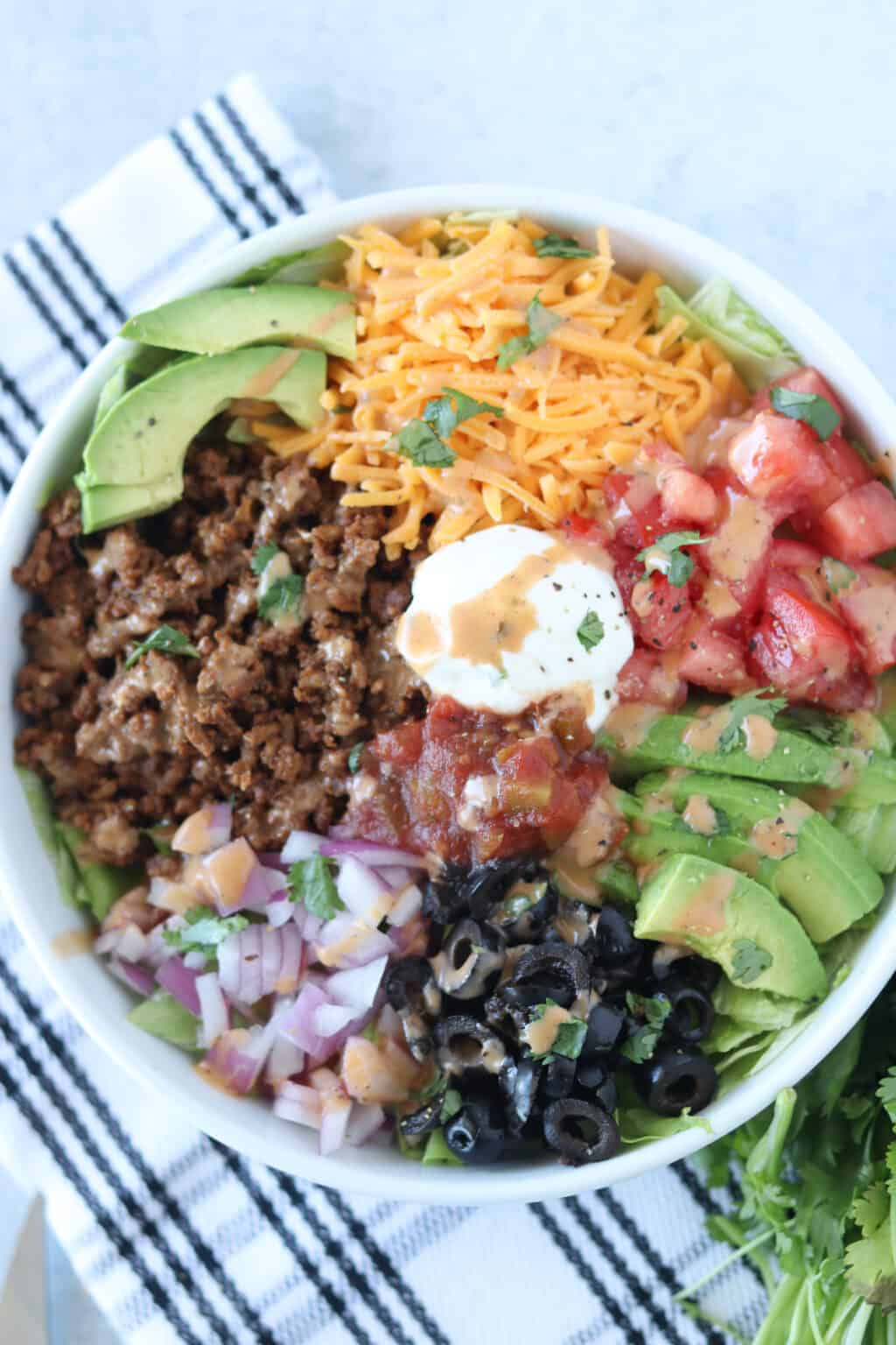 Taco Salad Keto Recipe (Low Carb Chicken or Beef) Whole Lotta Yum
