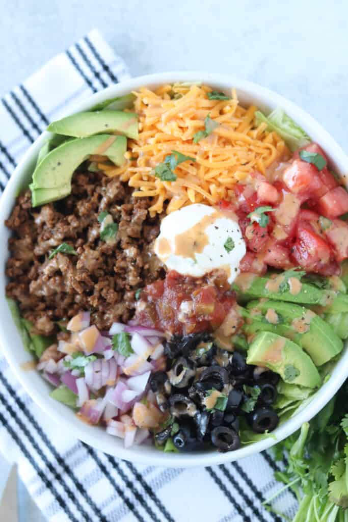 Keto Taco Salad Meal Prep Bowls – Melanie Cooks