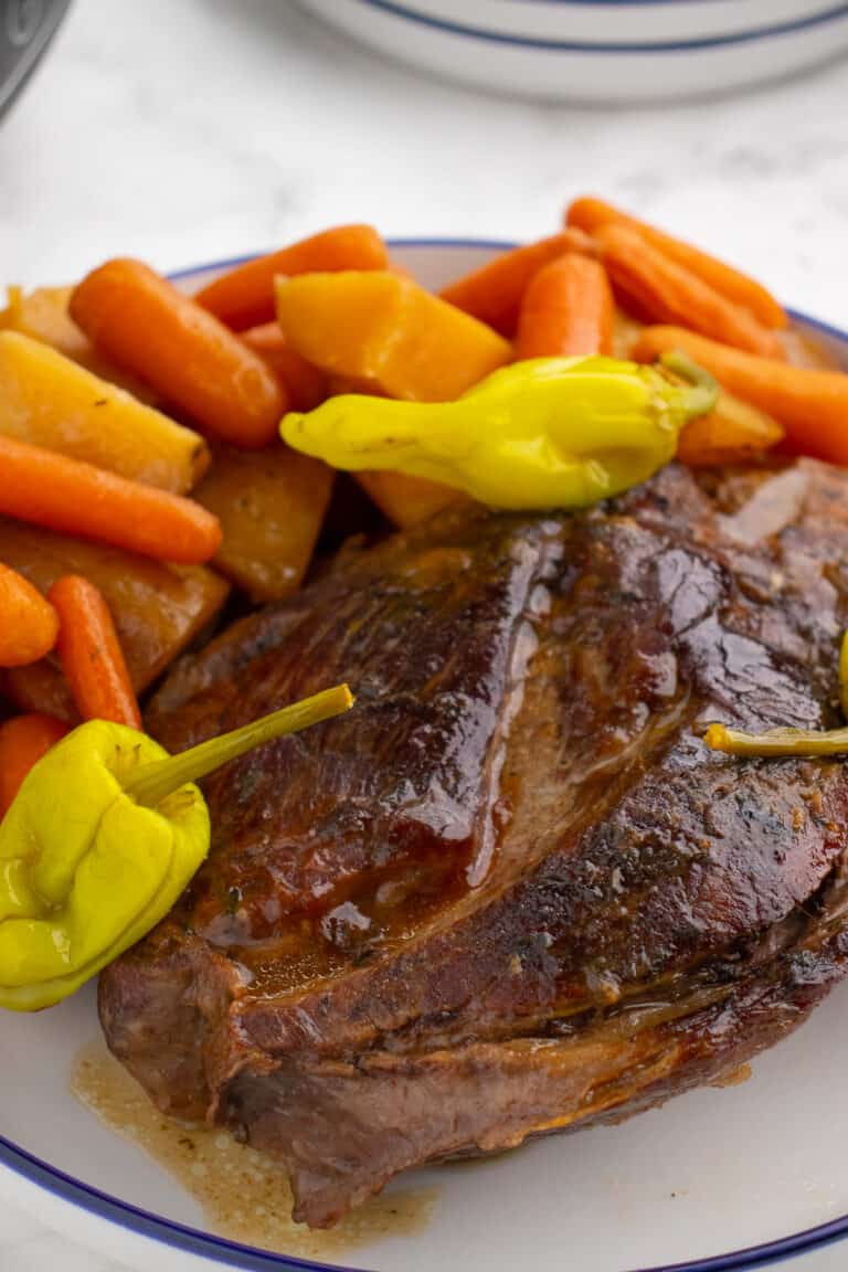 Mississippi Pot Roast with Carrots and Potatoes (Crock Pot)