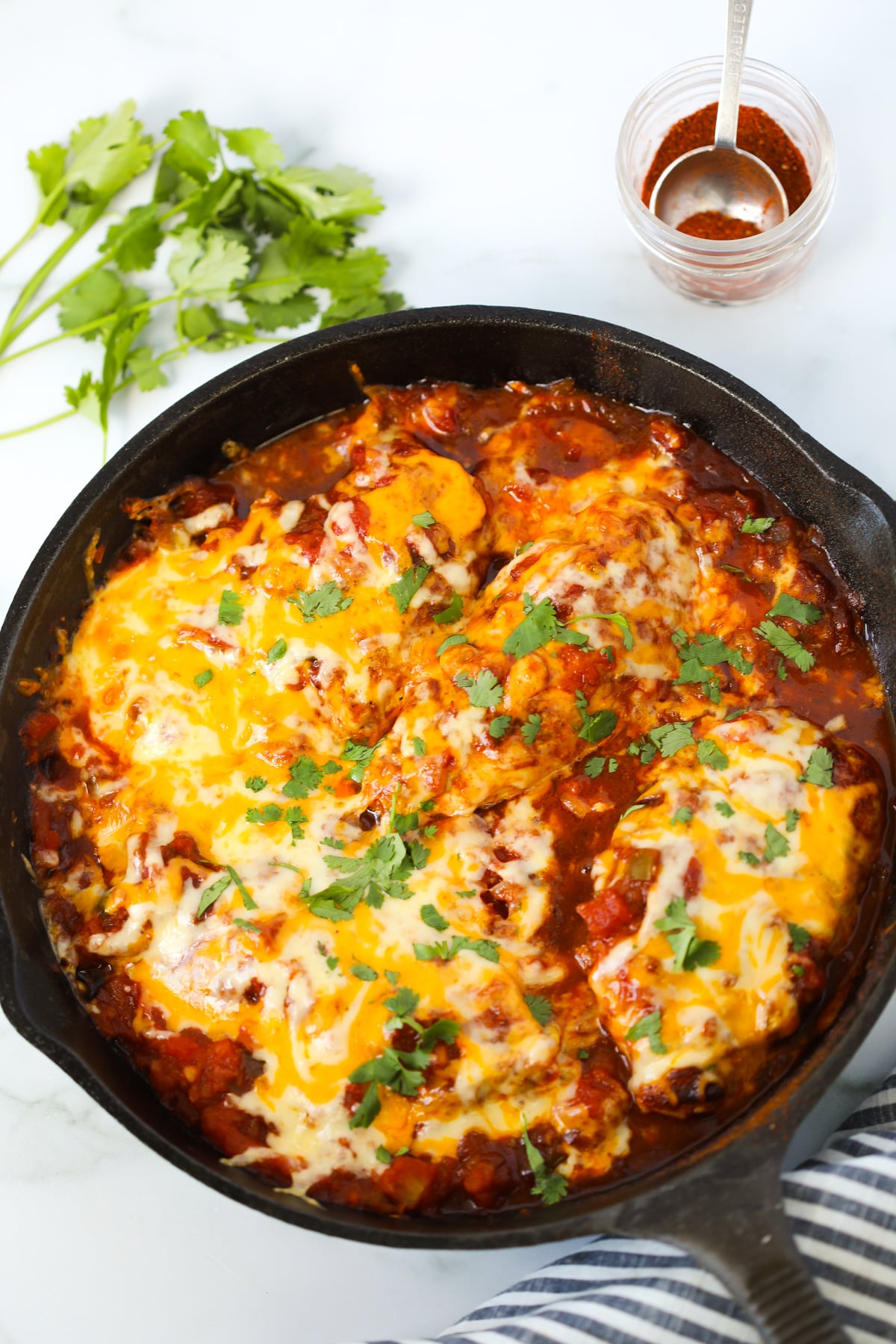 chicken salsa bake with cheese and salsa