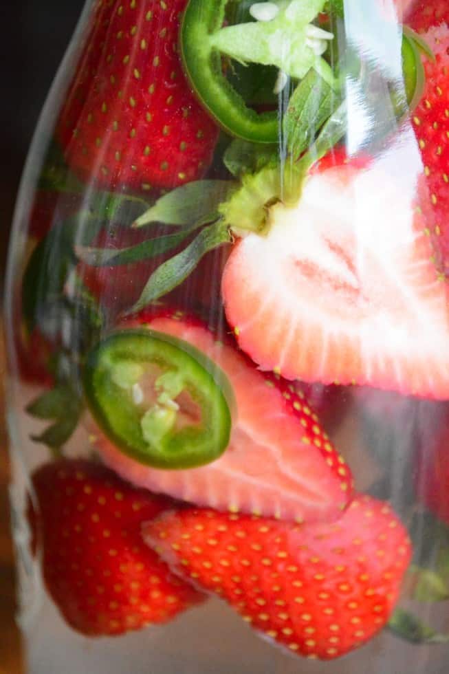 adding jalapeno to strawberry makes the best infused water idea with a spicy kick