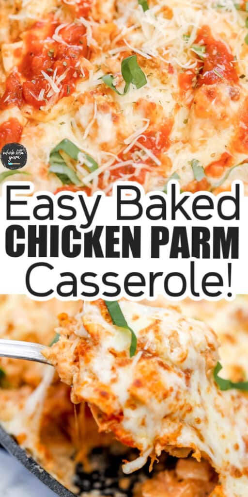 chicken parm casserole recipe pin