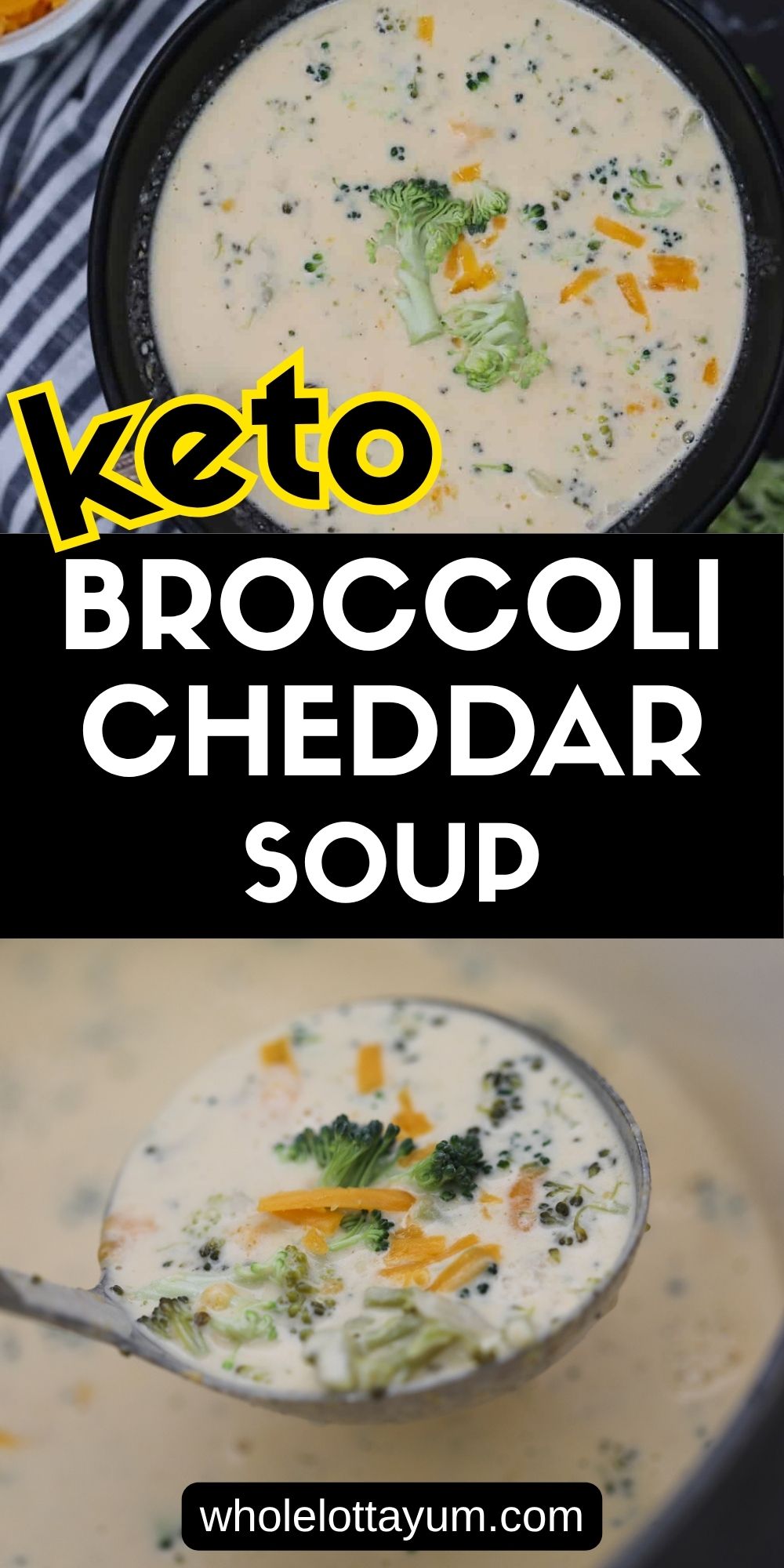 Keto Broccoli Cheddar Soup (No Flour)