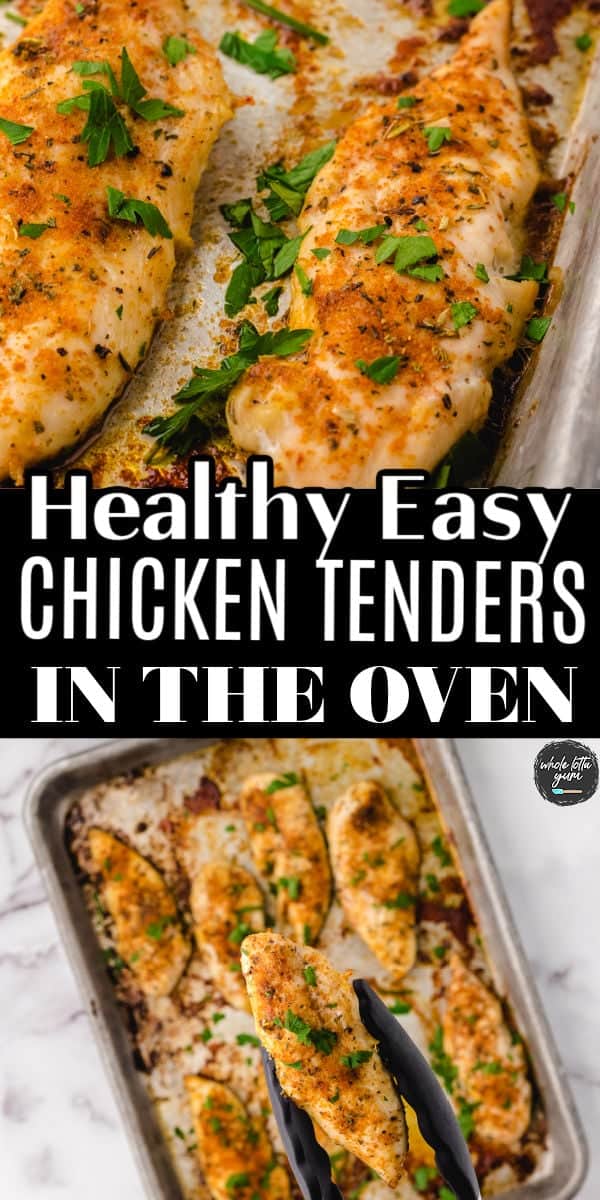 Oven Baked Chicken Tenders Recipe (No Breading) Whole Lotta Yum