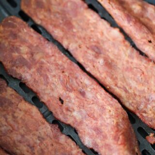 crispy air fryer turkey bacon after cooking