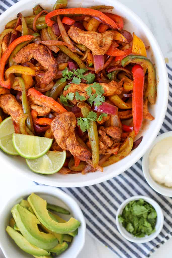 Air Fryer Chicken Fajitas - Whole Lotta Yum