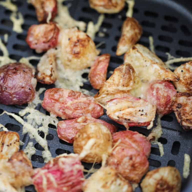 Easy Cheesy Air Fried Radishes Whole Lotta Yum