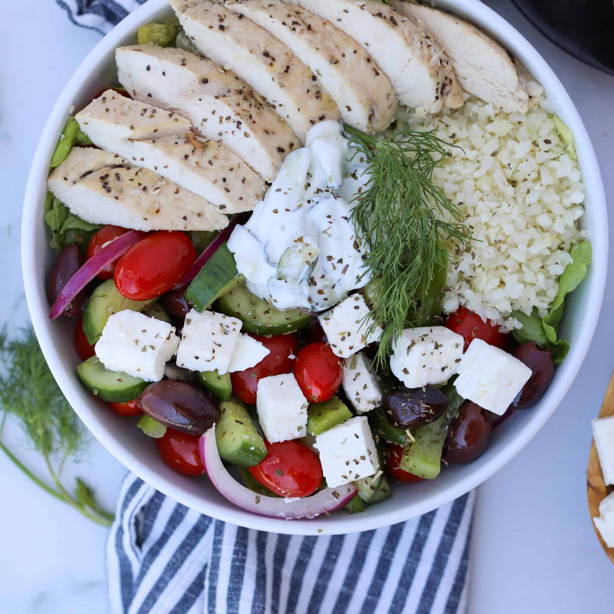 Easy Greek Salad Meal Prep Bowls - She Likes Food