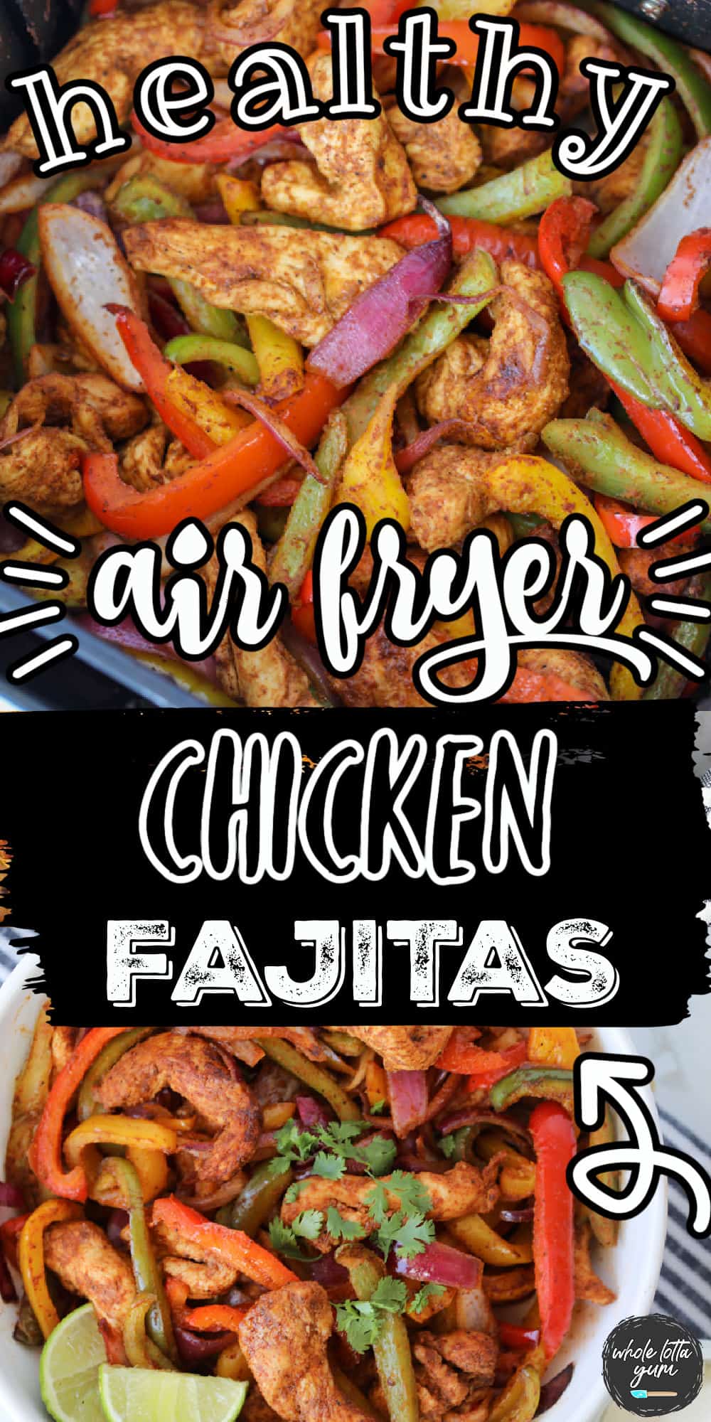 fajitas in an air fryer pin