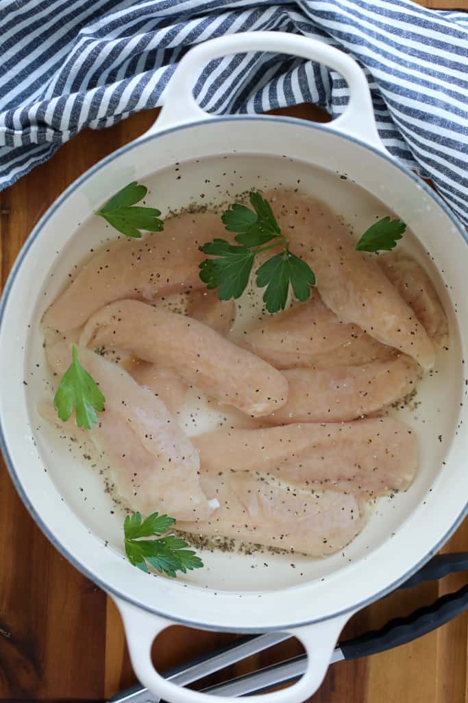 how to boil chicken tenders in water on the stove