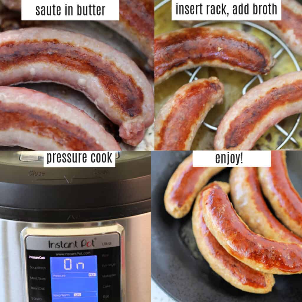 Saute sausage 2024 in instant pot