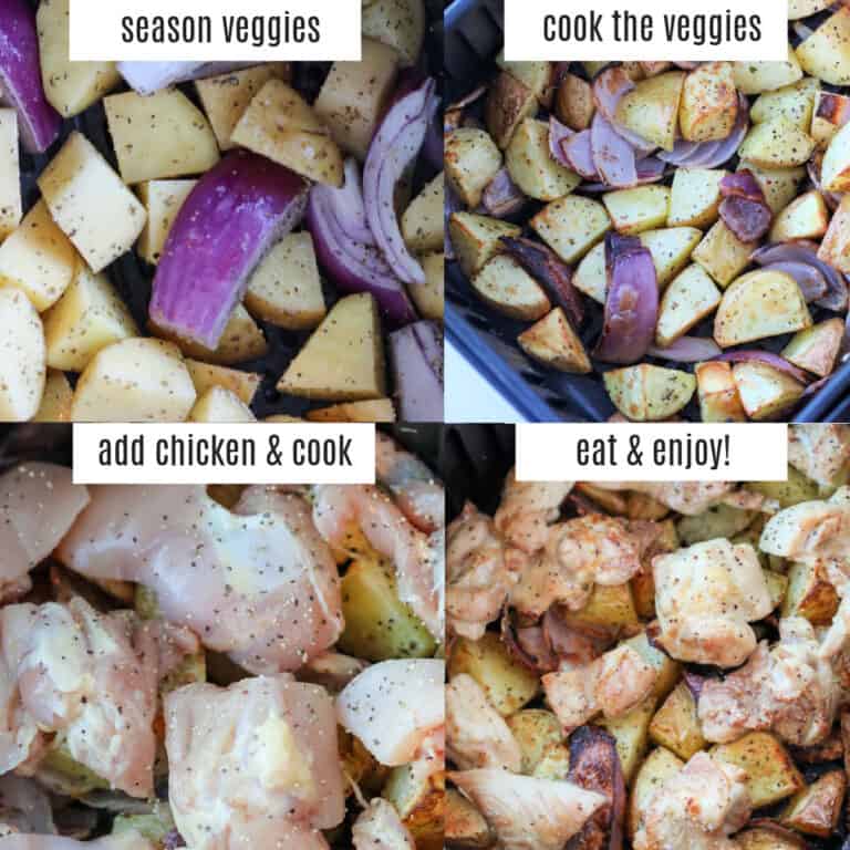 Air Fryer Chicken Thighs and Potatoes Whole Lotta Yum