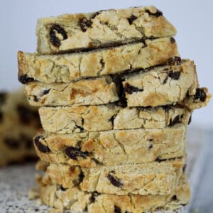 gluten free soda bread slices stack up on top of each other