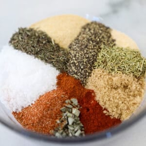 smoked turkey rub ingredients in a bowl