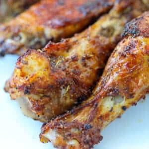 bbq turkey wings in air fryer close up