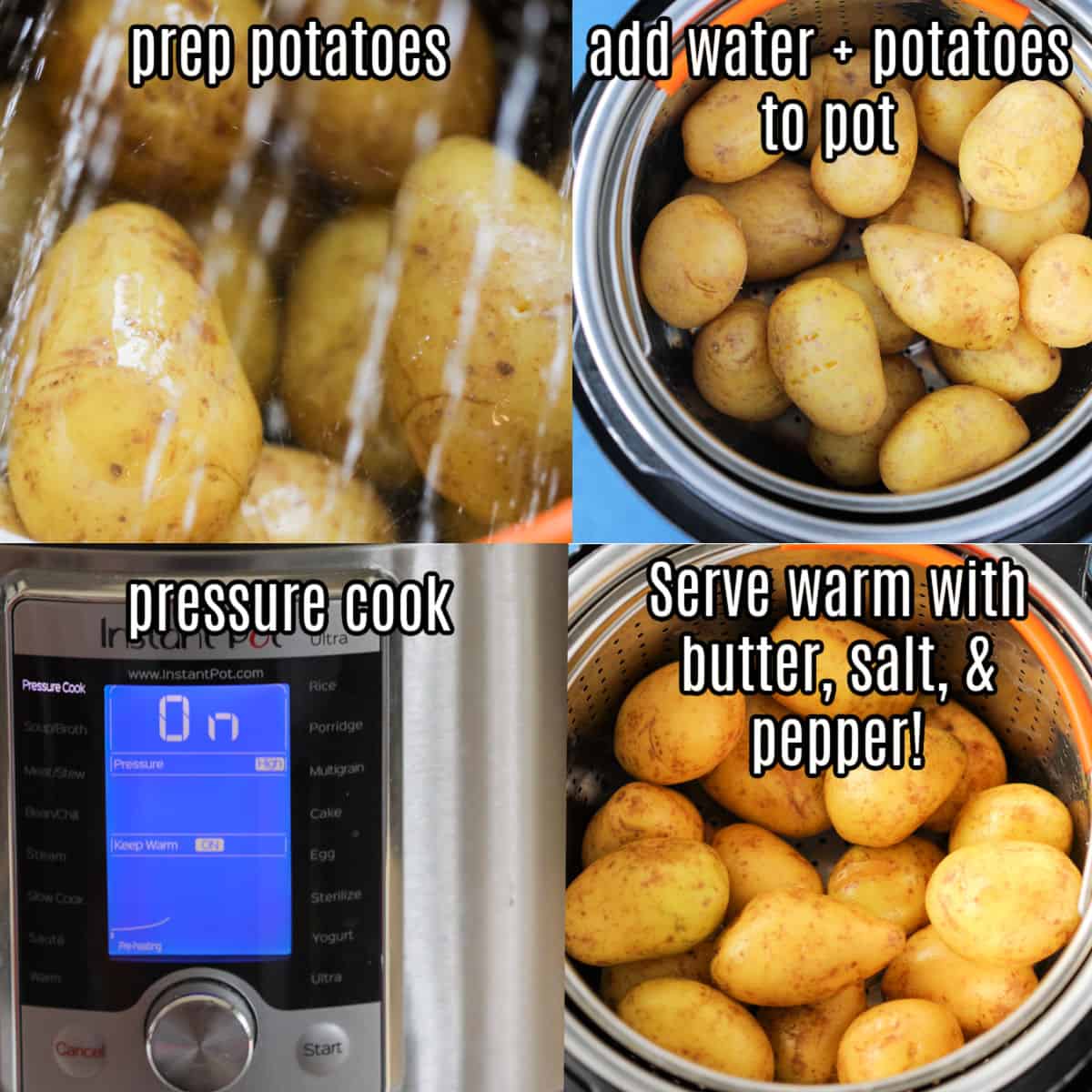 Steamed Potatoes in Instant Pot (Easy Baby Potatoes) Whole Lotta Yum