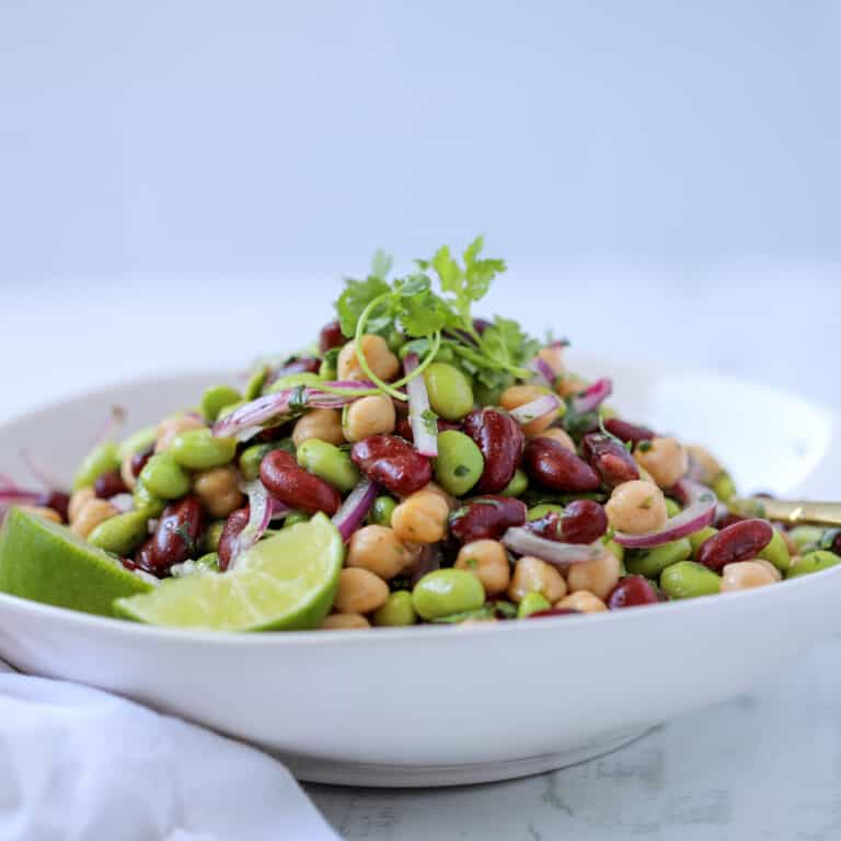 Healthy Bean Salad with Edamame Whole Lotta Yum