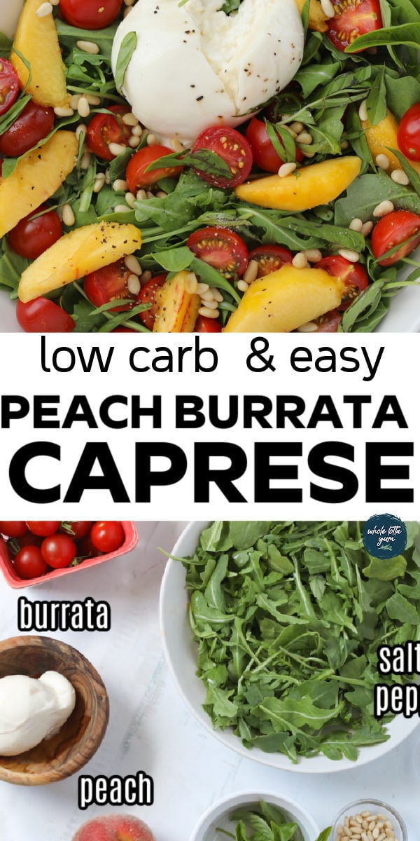 peach caprese salad with arugula pin on pinterest