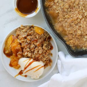 peach crisp with oats easy recipe