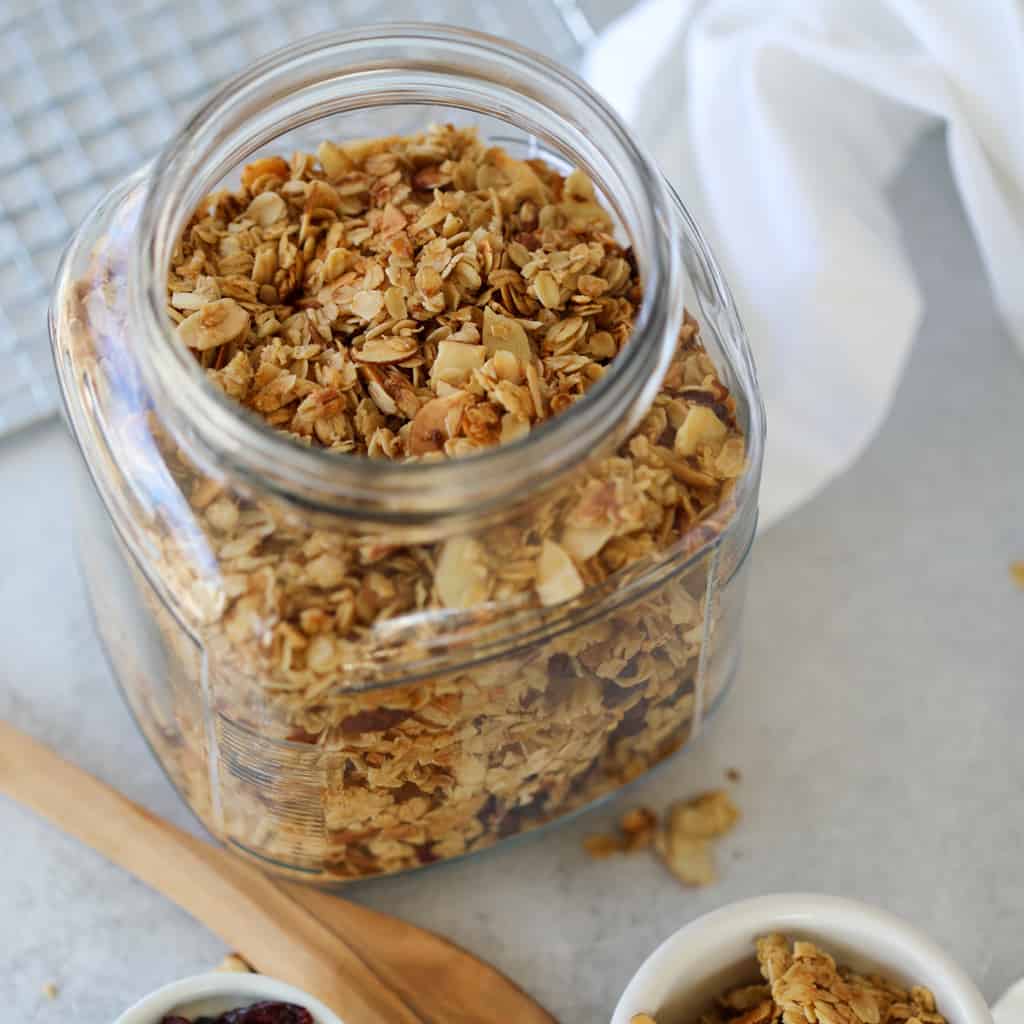 Dried Cranberry Almond Granola with Maple (Gluten-Free & Vegan)