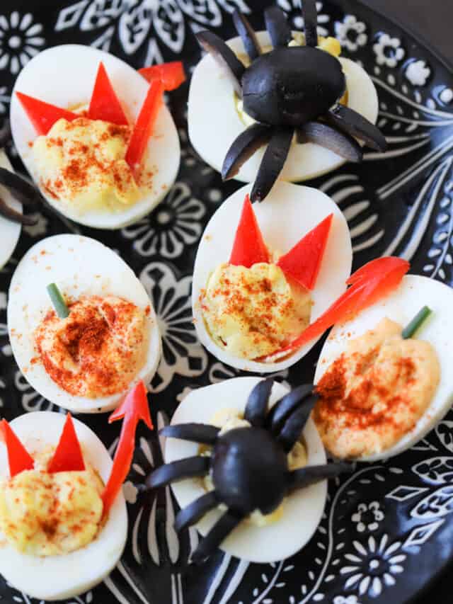 Halloween Deviled Eggs Whole Lotta Yum