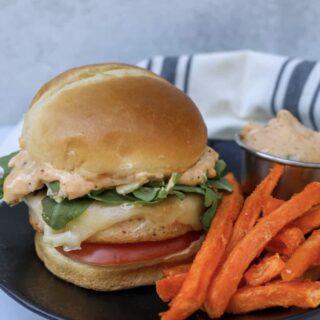 Air Fryer Salmon Burger from frozen
