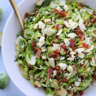 shaved brussel sprouts salad easy and healthy recipe