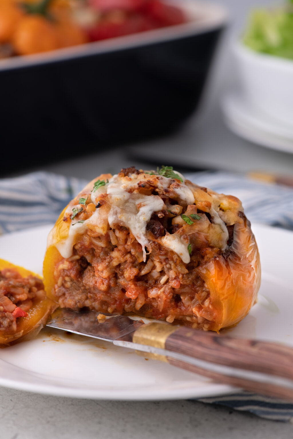 Italian Stuffed Peppers (Italian Sausage + Beef) Whole Lotta Yum