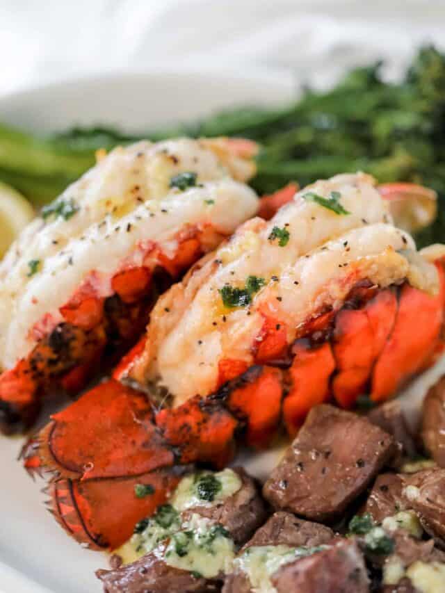 Air Fryer Lobster Tail with Steak Whole Lotta Yum