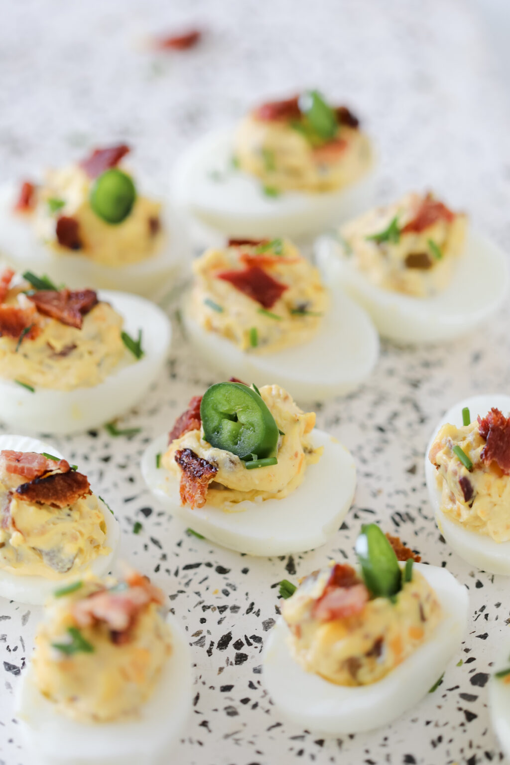 Bacon Jalapeno Deviled Eggs with Cream Cheese (Best Easy!)