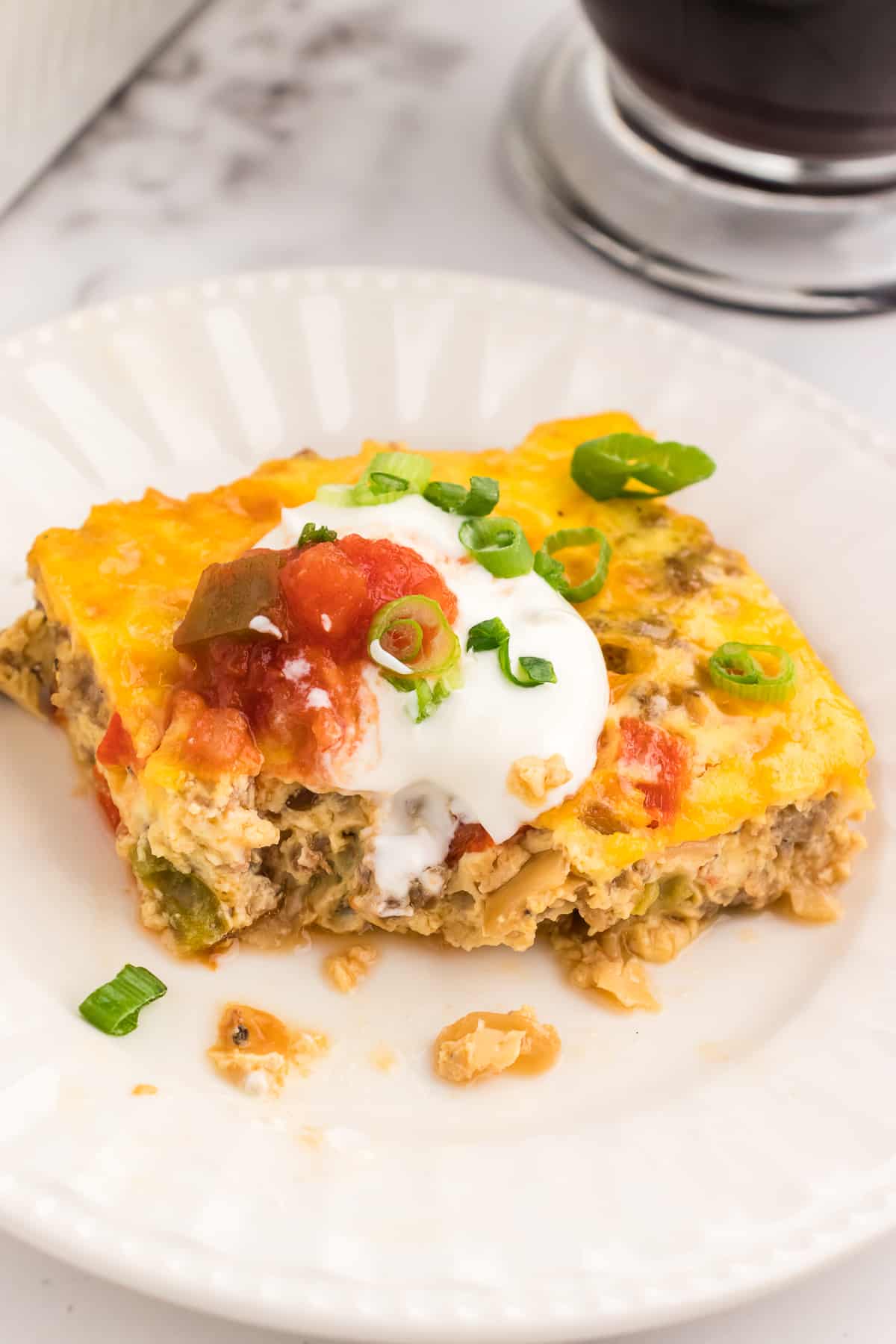 Sausage Egg Casserole (Without Bread) - Whole Lotta Yum