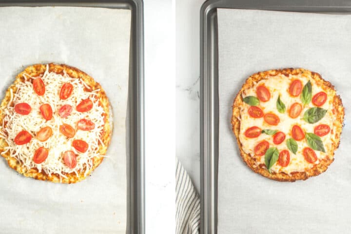 The PERFECT Cauliflower Crust Pizza - Whole Lotta Yum