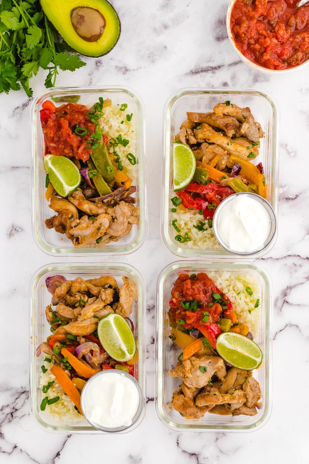 Sheet Pan Chicken Fajita Meal Prep Whole Lotta Yum