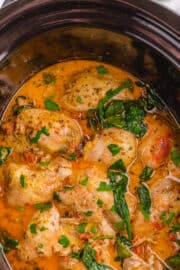 Slow Cooker Tuscan Chicken (Keto, Low Carb, GF) - Whole Lotta Yum