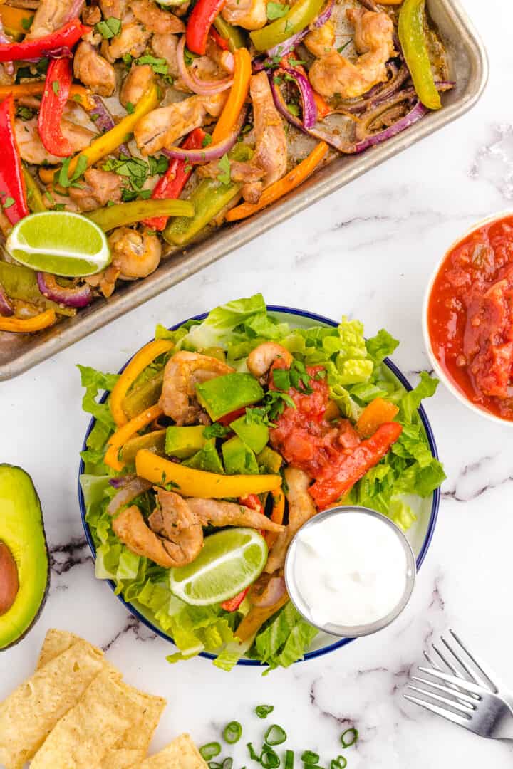 Sheet Pan Chicken Fajita Meal Prep Whole Lotta Yum
