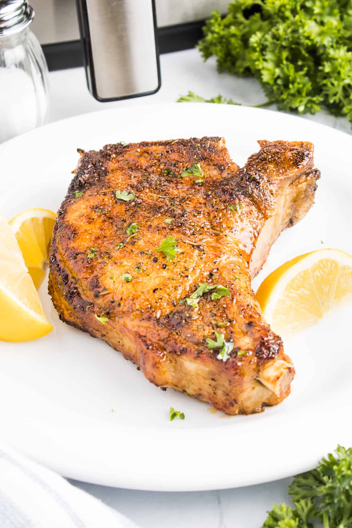 Juicy Air Fryer Bone In Pork Chops - Whole Lotta Yum