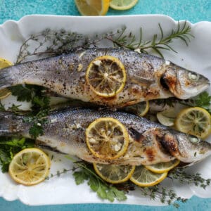 baked branzini fish ready to serve 5