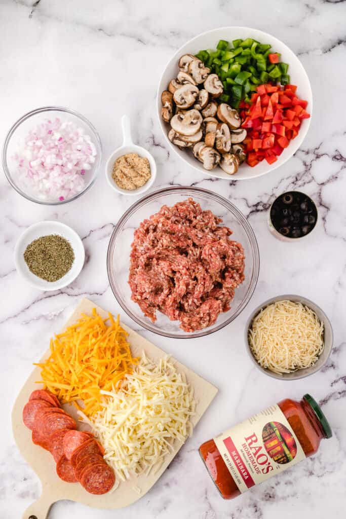 Crustless Pizza Casserole (Without Pasta)